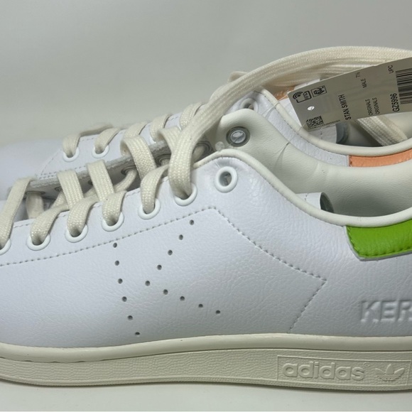 Adidas Kermit Miss Piggy Muppets Stan Smith White Sneakers Casual Athletic Shoe - Picture 4 of 6